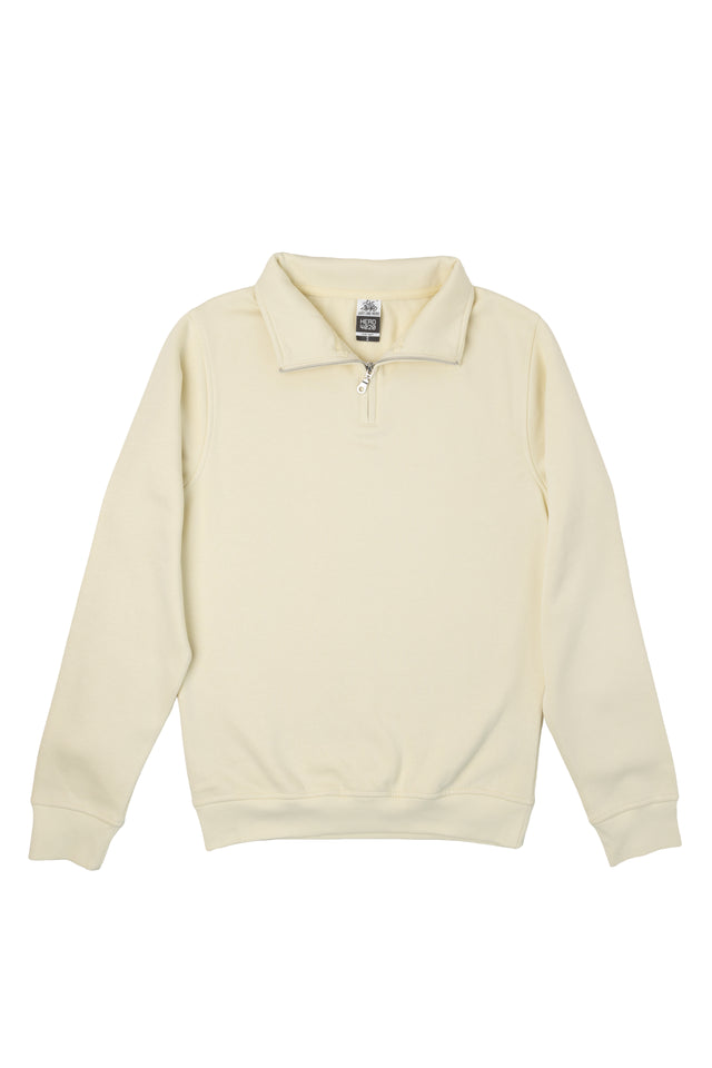 HERO-4020 Youth Quarter Zip Sweatshirt - Ivory