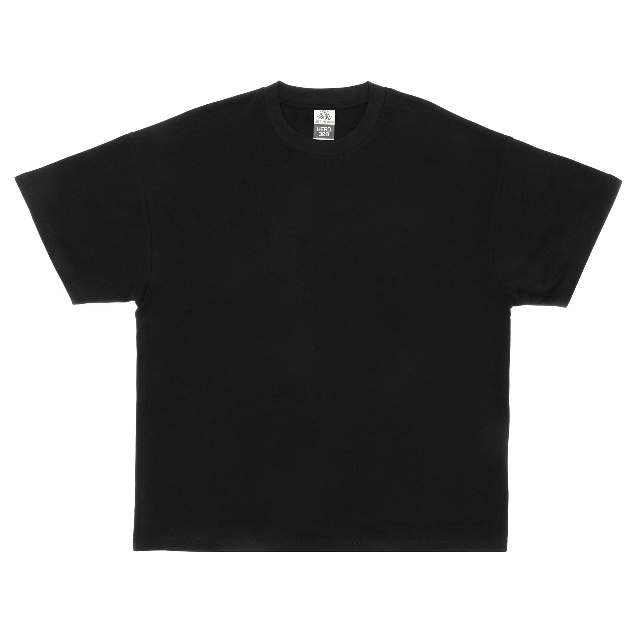 HERO-300 Unisex Super Heavy Oversized Tee - Black – Just Like Hero