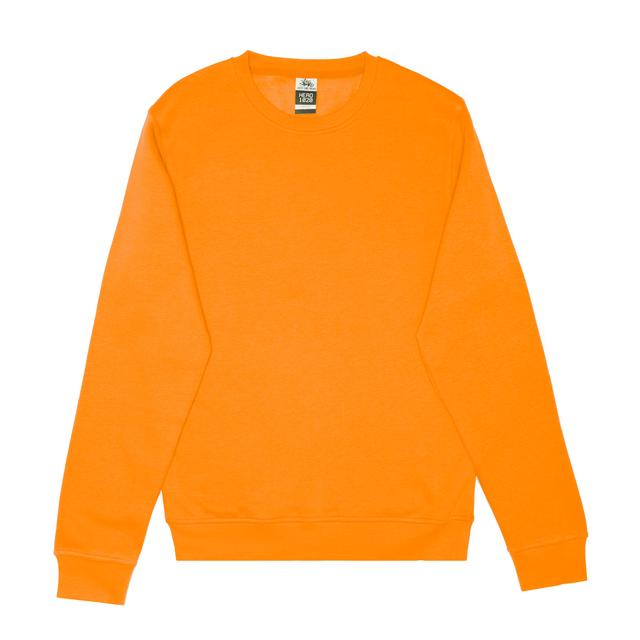 HERO-1020 Unisex Blank Crewneck Sweatshirt - Orange