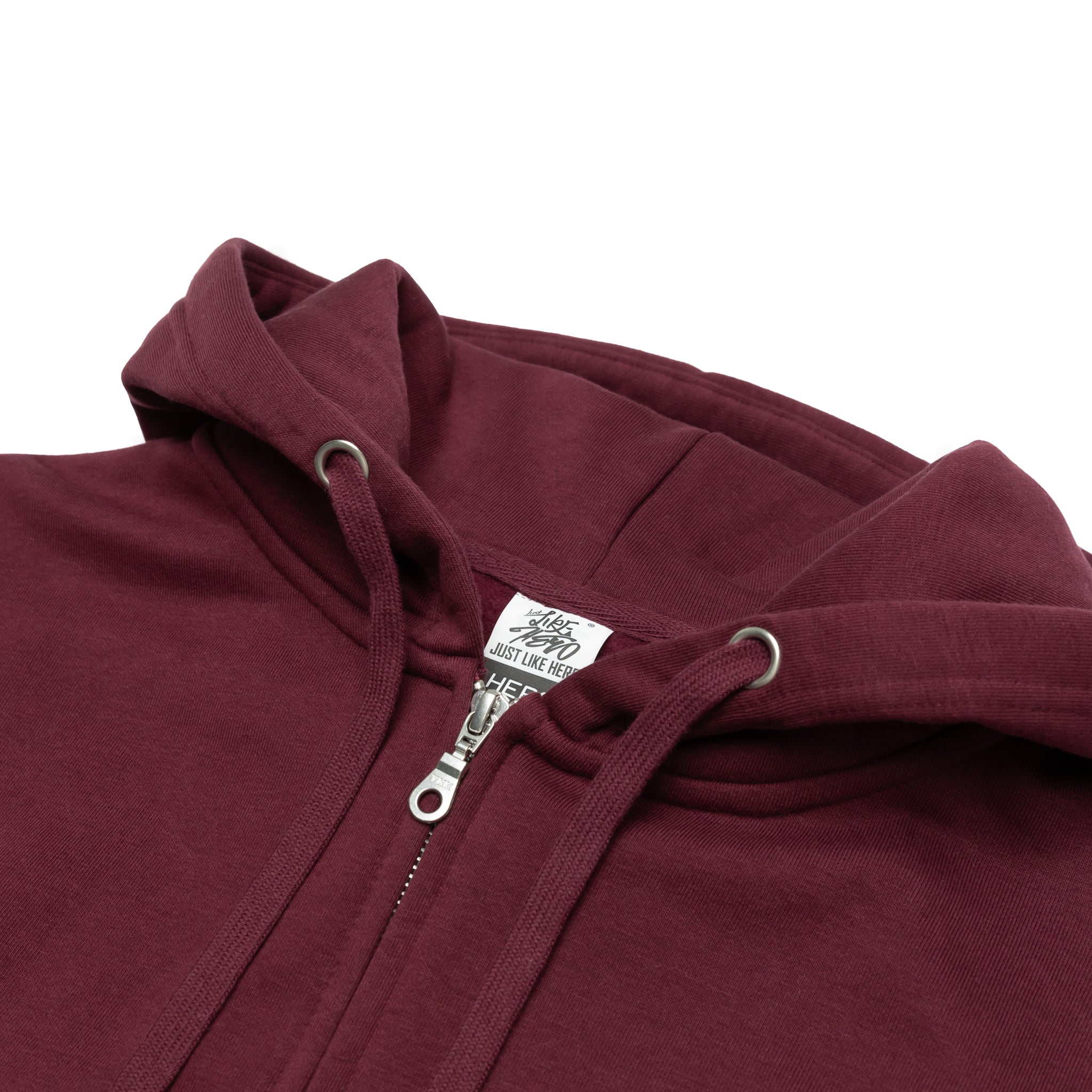 Maroon full zip hoodie sale