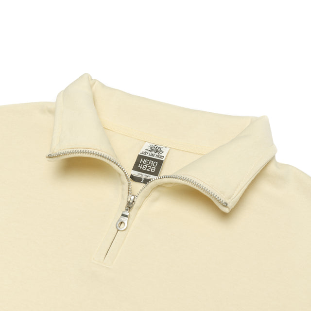 HERO-4020 Unisex Quarter Zip Sweatshirt - Ivory