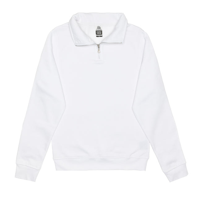 HERO-4020 Youth Quarter Zip Sweatshirt - White (FINAL SALE)