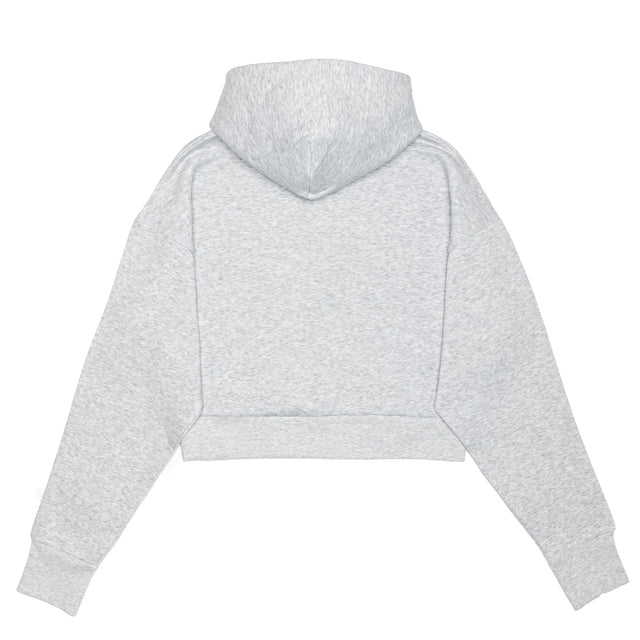 HERO-4220C Cropped Drop Shoulder Scuba 1/2 Zip Hoodie - Ash Heather