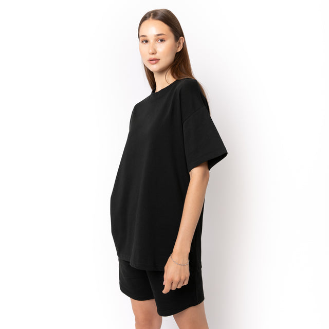 HERO-300 Unisex Super Heavy Oversized Tee - Black