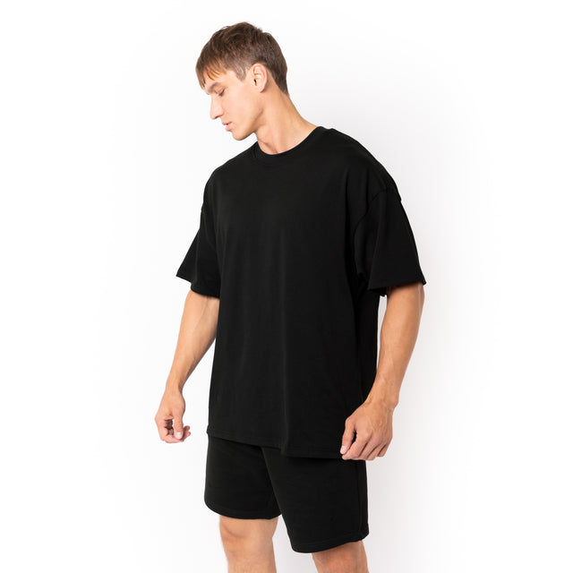 HERO-300 Unisex Super Heavy Oversized Tee - Black