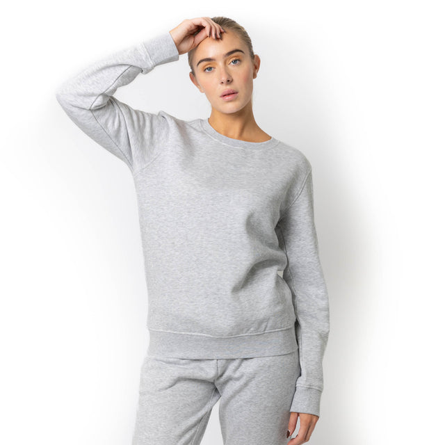 HERO-1020 Unisex Blank Crewneck Sweatshirt - Ash Heather