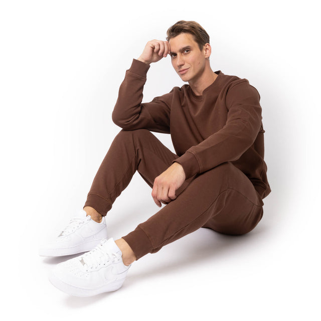 HERO-1020 Unisex Blank Crewneck Sweatshirt - Cocoa