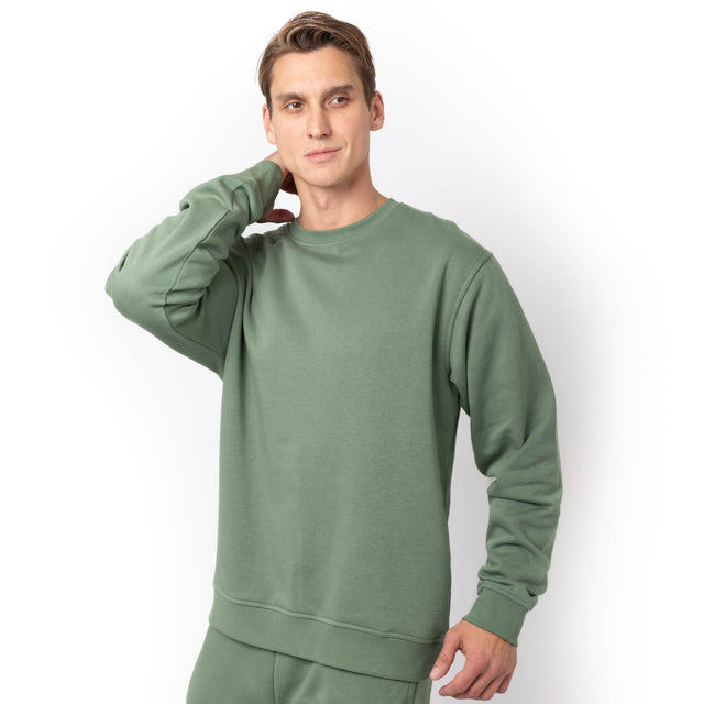 HERO-1020 Unisex Blank Crewneck Sweatshirt - Dusty Green