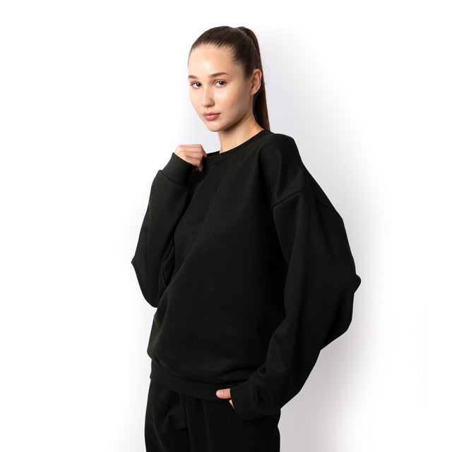 HERO-1050 MAX Unisex Blank Crewneck Sweatshirt - Black