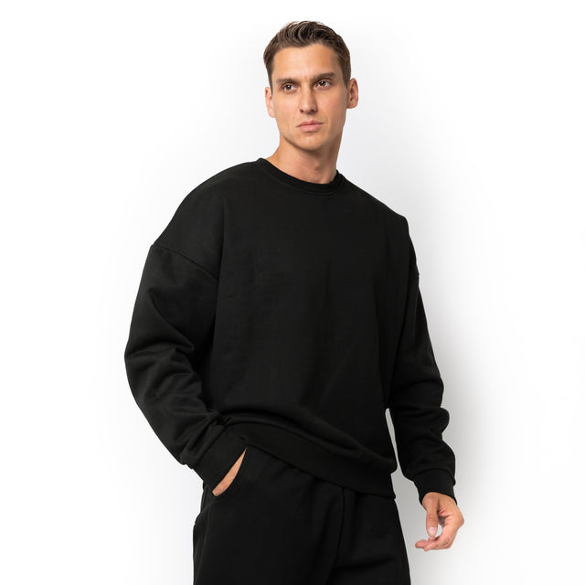 HERO-1050 MAX Unisex Blank Crewneck Sweatshirt - Black