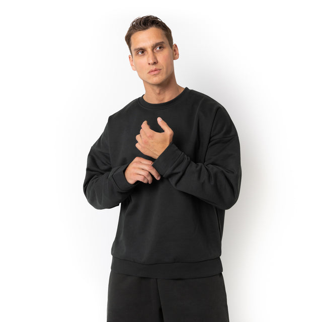 HERO-1050 MAX Unisex Blank Crewneck Sweatshirt - Off Black