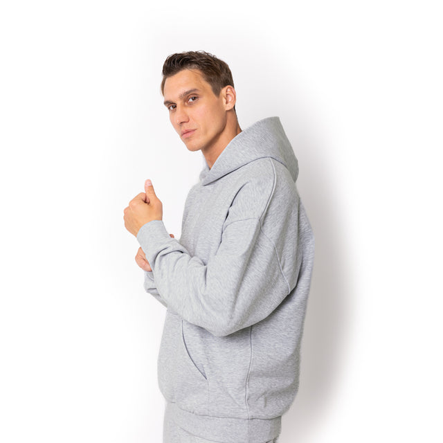 HERO-2050 MAX Unisex Blank Hoodie - Ash Heather