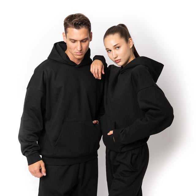 HERO-2050 MAX Unisex Blank Hoodie - Black