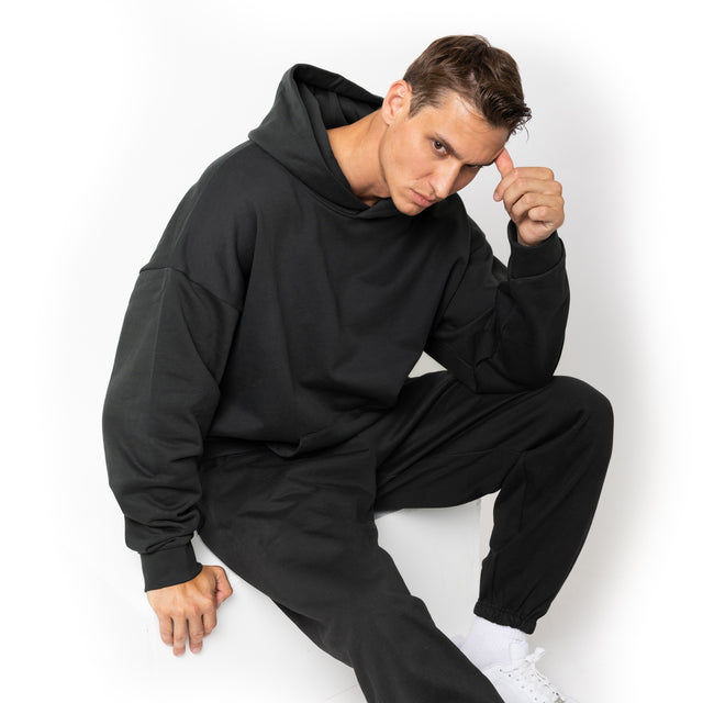 HERO-2050 MAX Unisex Blank Hoodie - Off Black