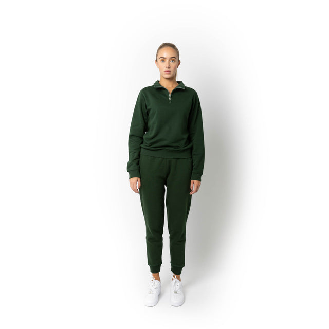 HERO-4020 Unisex Quarter Zip Sweatshirt - Forest Green