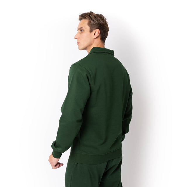 HERO-4020 Unisex Quarter Zip Sweatshirt - Forest Green