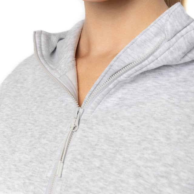 HERO-4220 Unisex Drop Shoulder Scuba 1/2 Zip Hoodie - Ash Heather